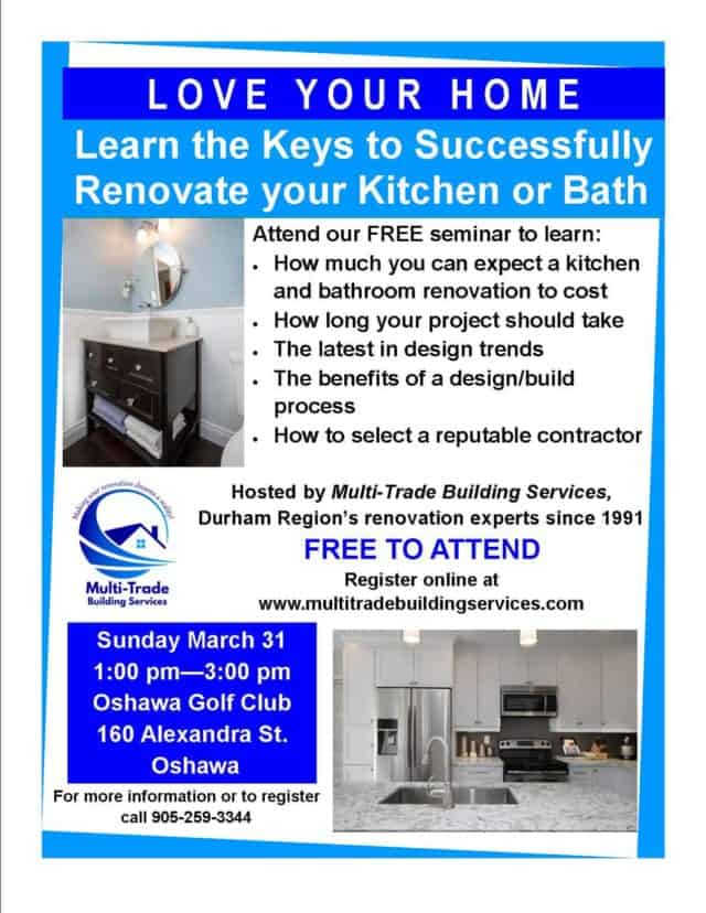 Love Your Home – Learn how to Successfully Renovate your Kitchen or Bath Love Your Home – Learn how to Successfully Renovate your Kitchen or Bath